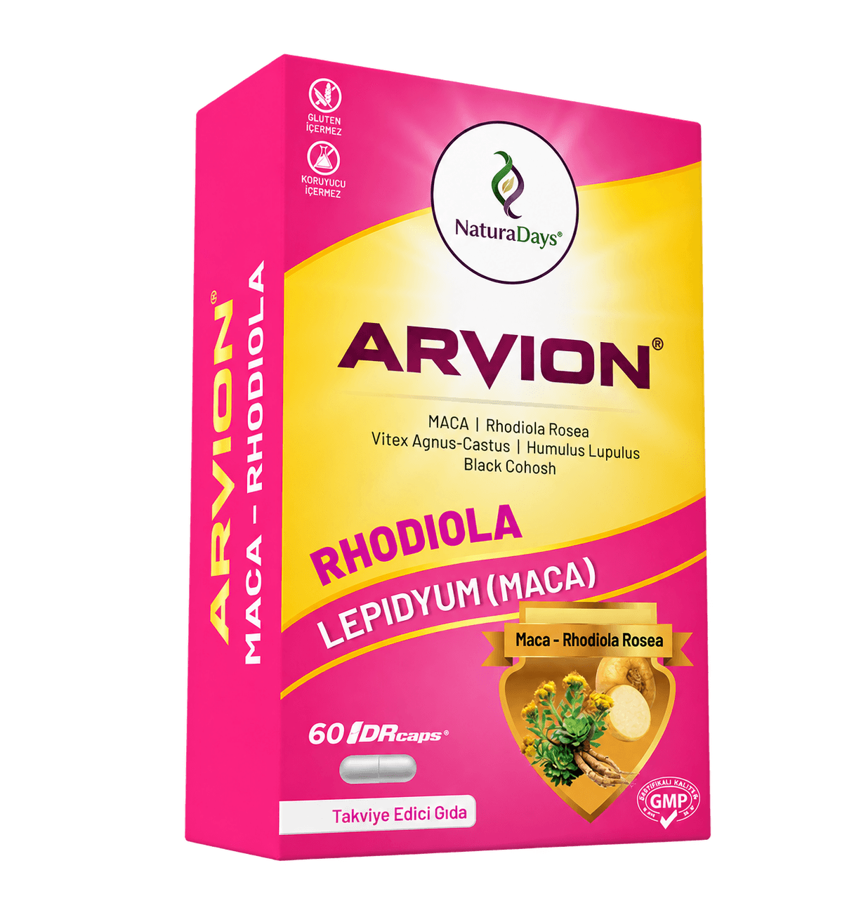 Rhodiola ürün ambalajı