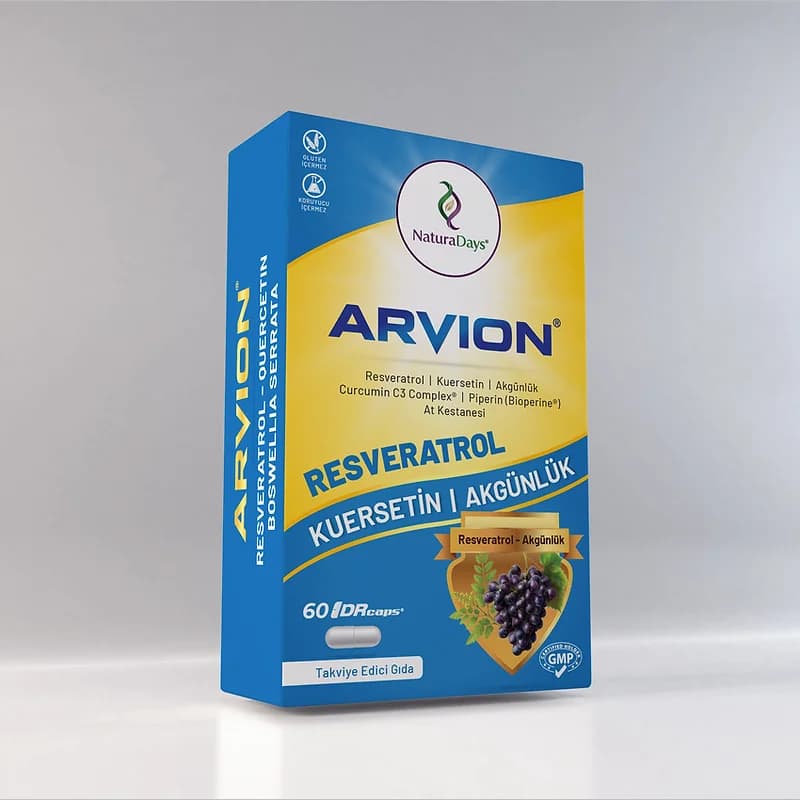 ARVION Resveratrol ürün ambalajı