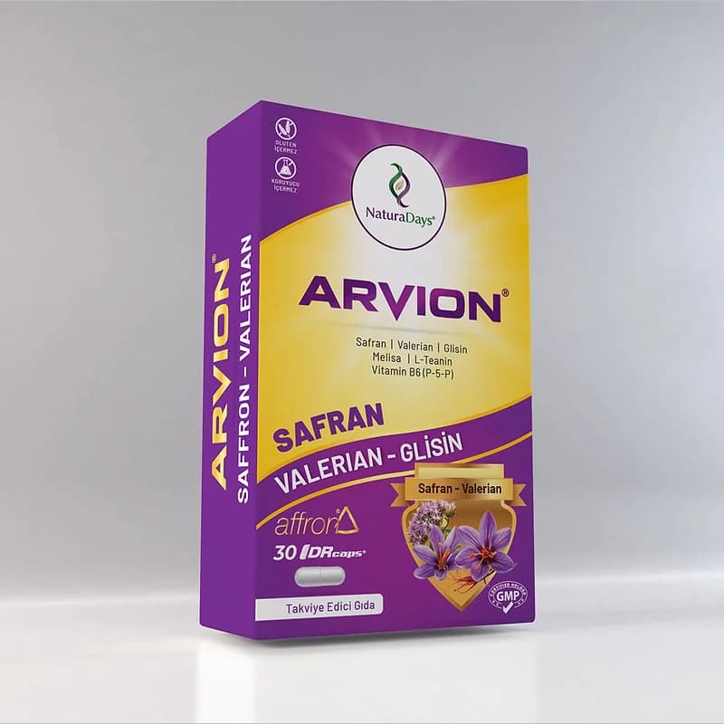 ARVION Safran ürün ambalajı